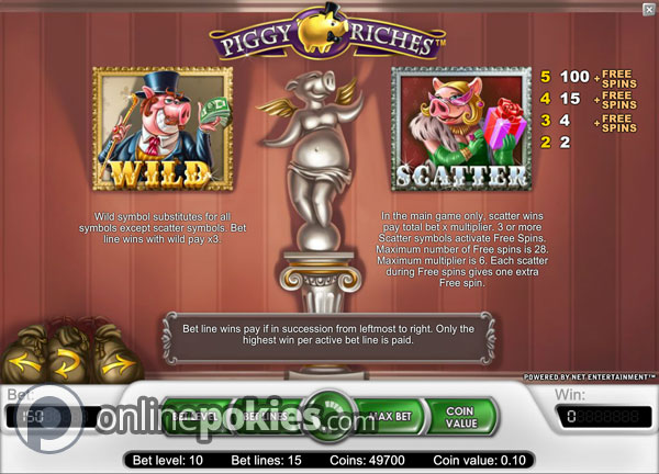 Piggy Riches passo 4 girar os rolos no demo